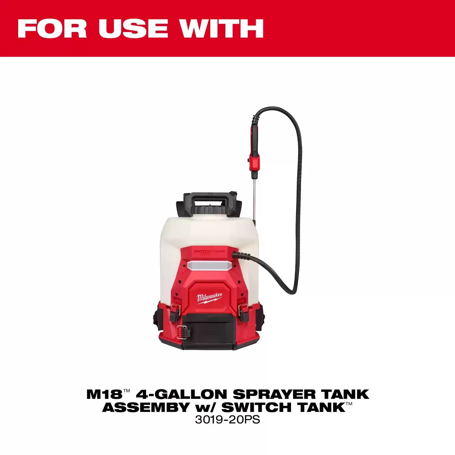 Milwaukee 3019-20PS M18 4-Gallon Backpack Sprayer w/ SWITCH TANK - Tool Only